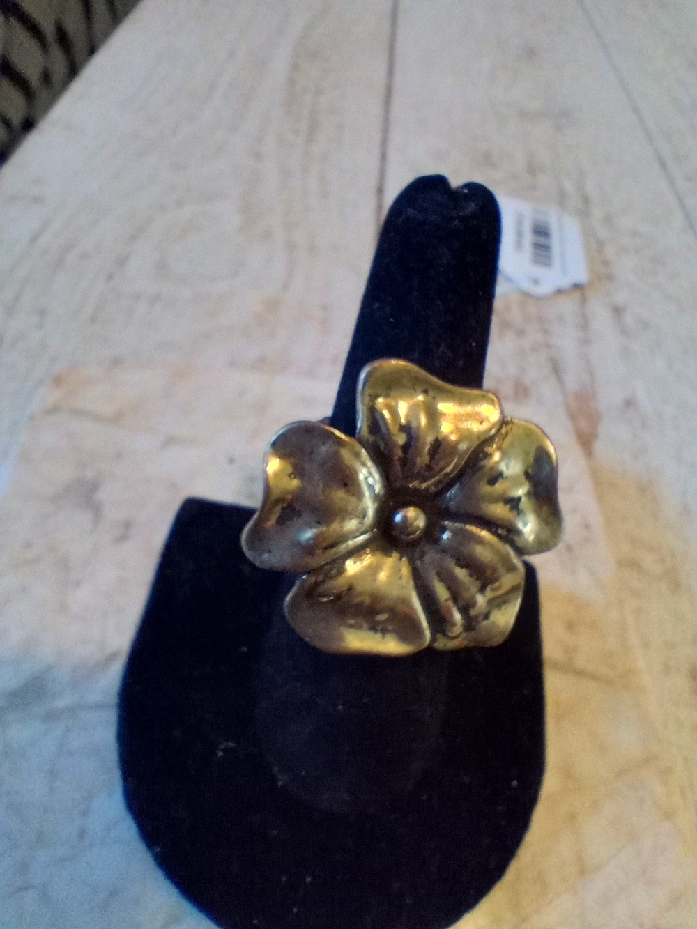 paparazzi Brass Floral Statement Ring